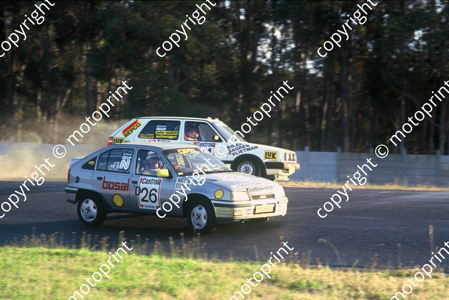 1992 Killarney 9 hr C24 M Briers S Nair R Vlietman Golf GTI off track D26 Watson-Smith Gilmour Opel GSi(Swan)