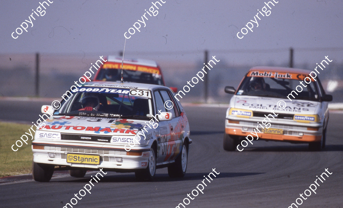 1993 Kya Stannic 31 Charl Wilken 32 Chris Clarke Conquest RSi (Watling)