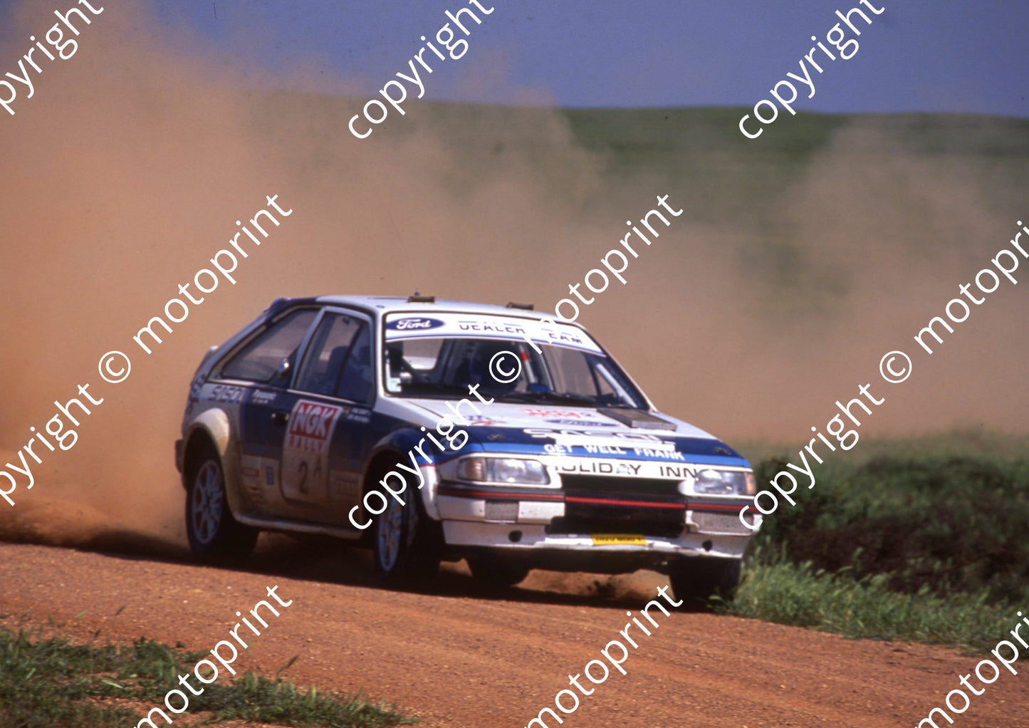 1993 NGK 2 Sarel vd Merwe, Franz Boshoff Ford Laser (courtesy Roger Swan) (13)