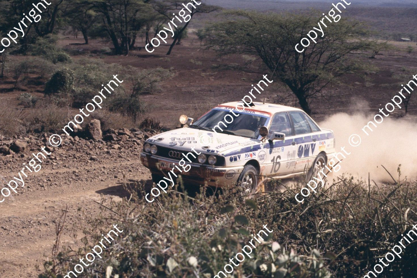 1993 Safari 16 Manfred Stohl, Kay Gerlach Audi 90 Quattro straight seq (courtesy Roger Swan) (153)