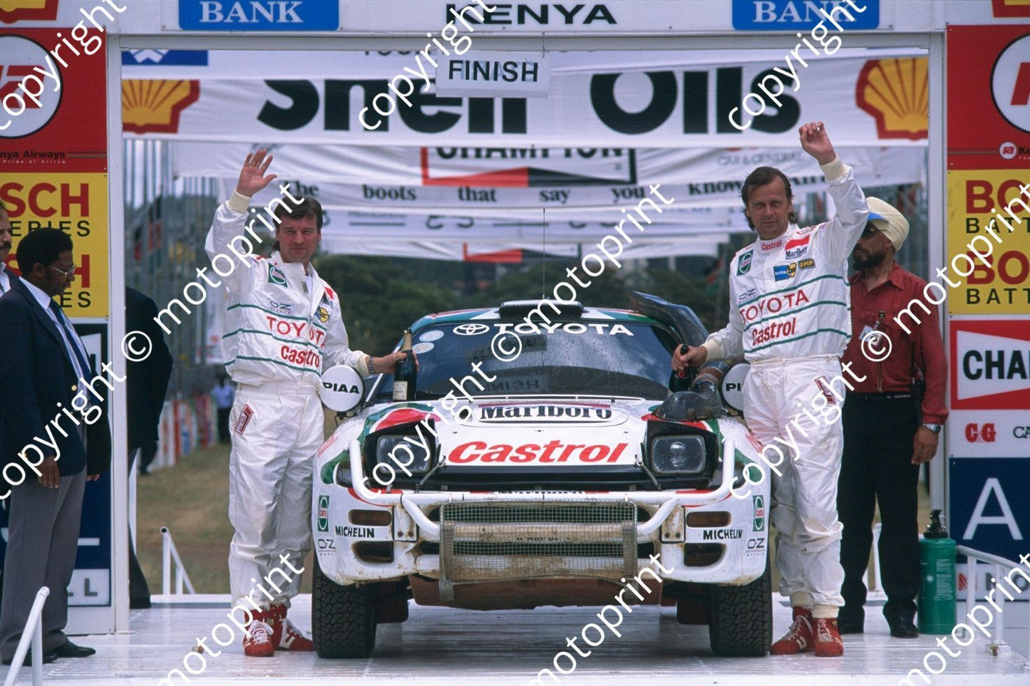 1993 Safari 2 Markku Alen, Ilkka Kivimaki Celica turbo podium 2nd (courtesy Roger Swan) (310)