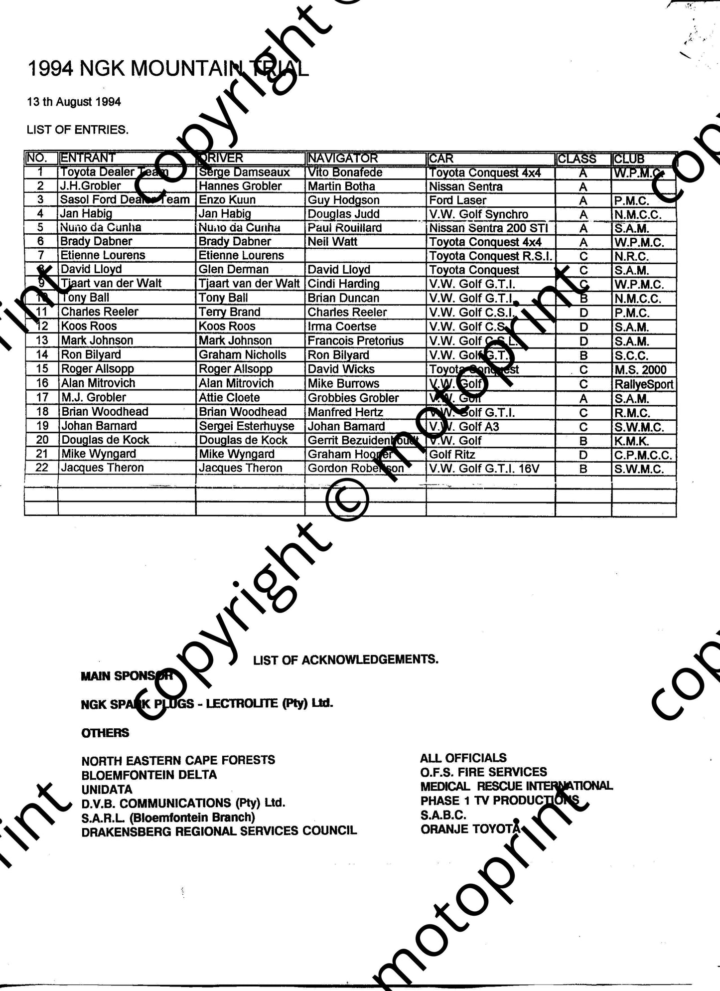 1994 NGK Mountain Trial Rally 075