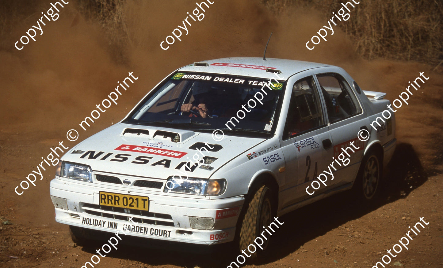 1994 Sasol Rally 2 Hannes Grobler, Martin Botha Sentra 4x4 (Watling Photo)