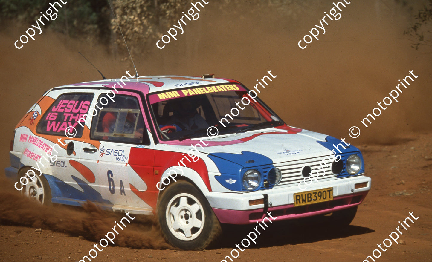 1994 Sasol Rally 6 Eliseo Miranda, Francois Pretorius Golf 11 Synchro (Watling Photo)