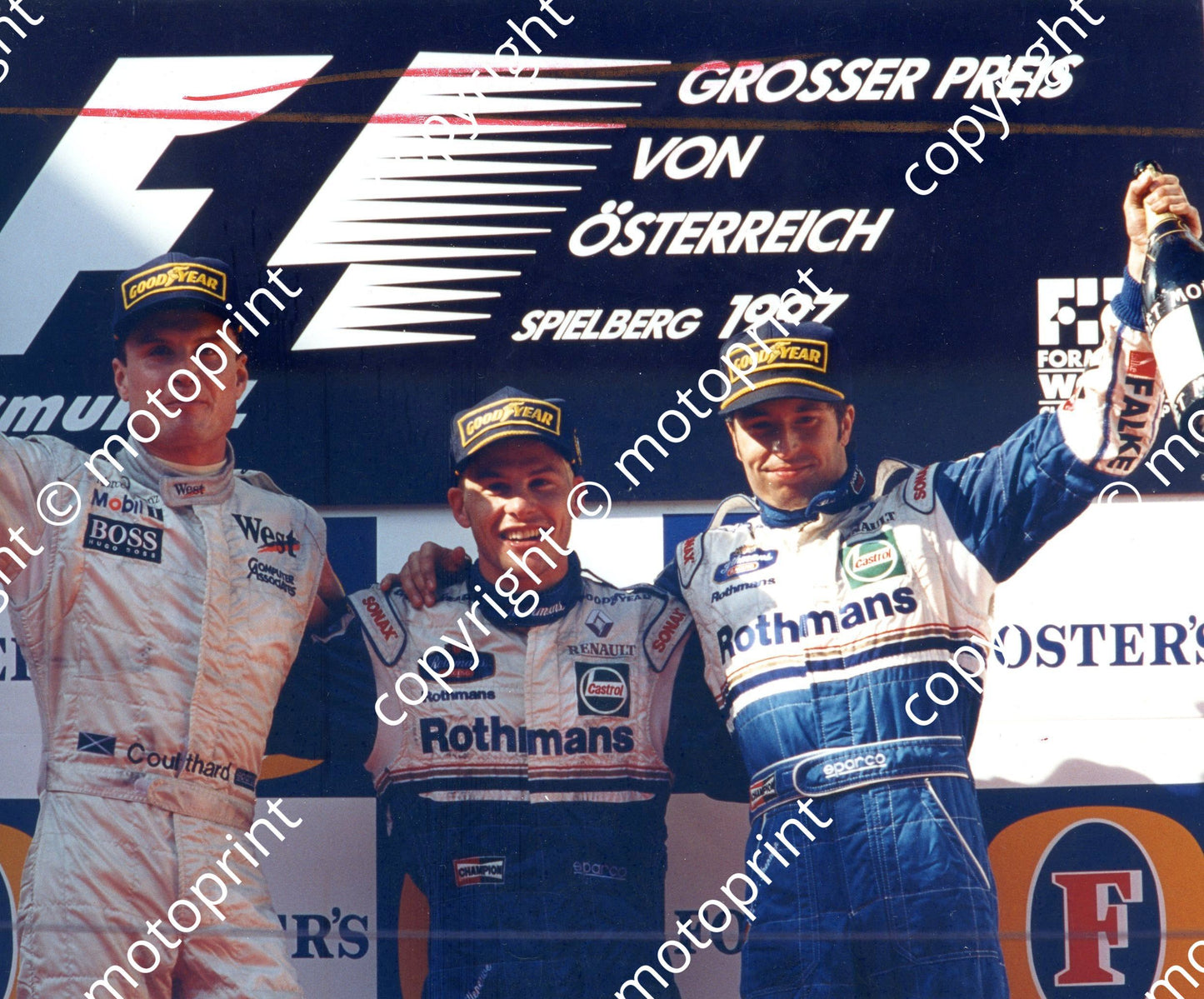 1996 Austrian Zeltweg podium Coulthard, J Villeneuve, Frentzen 418
