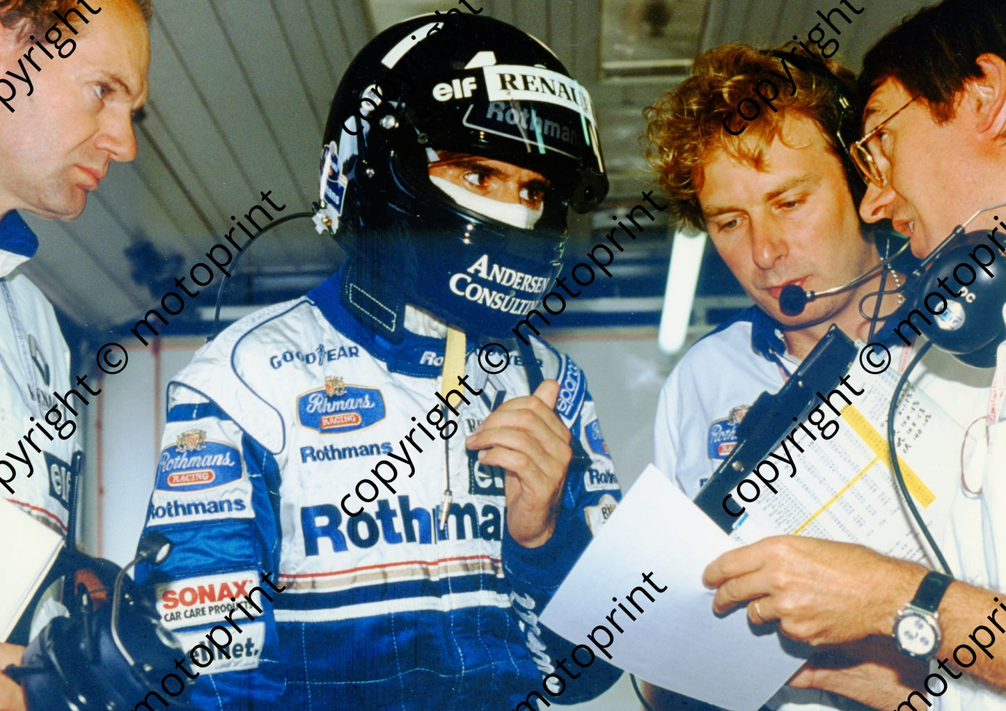 1996 Belgian Adrian Newey Damon Hill Williams FW18