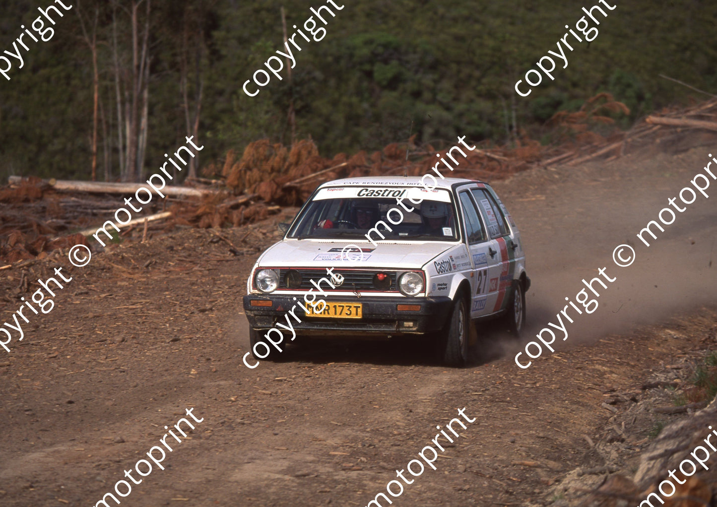 1996 VW Rally 27 NOTE BRIT FLAG Spotti Woodhead, ....Golf (Watling Photo) (22)