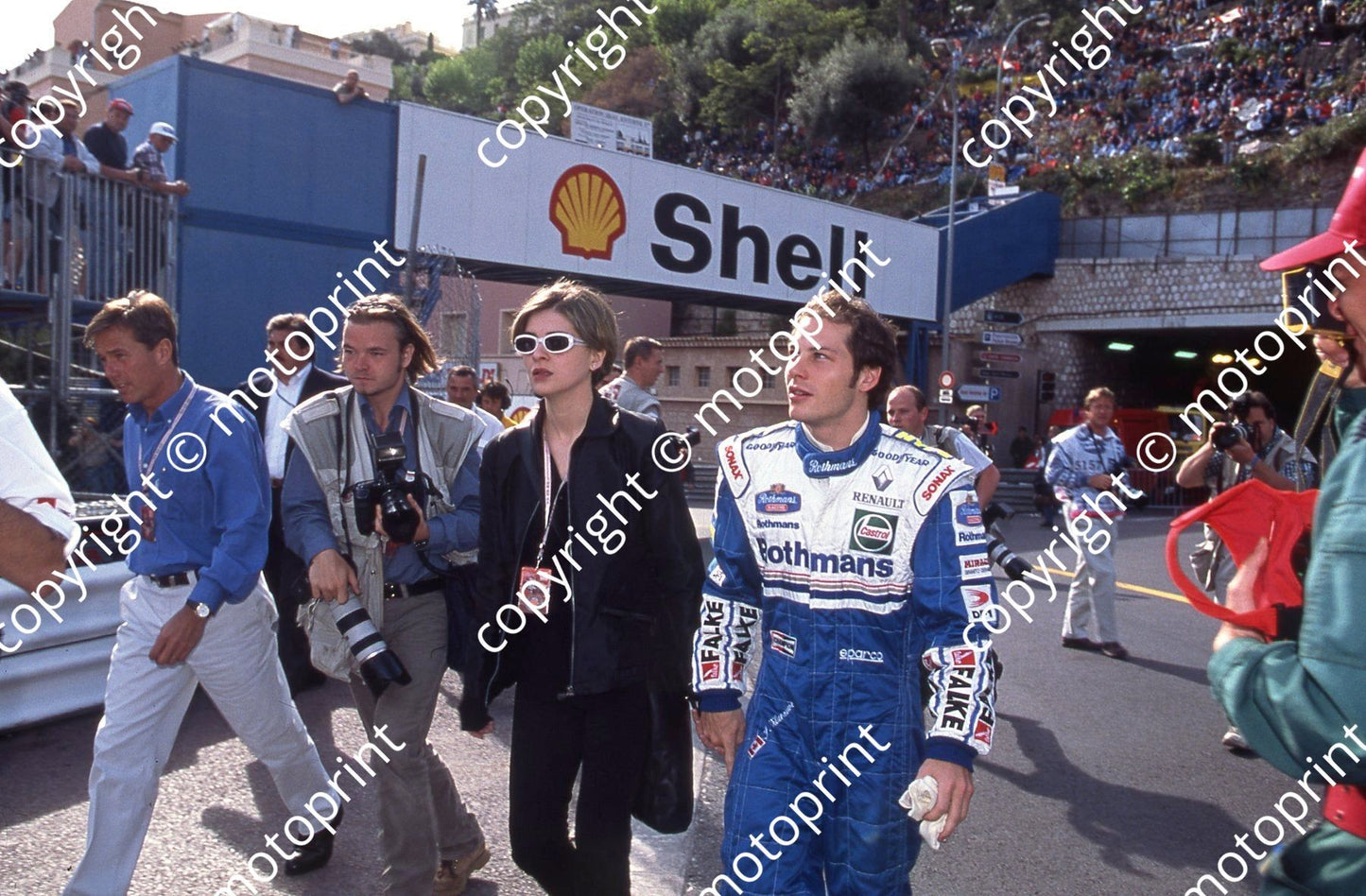1997 Monaco GP Villeneuve and Cendrine 308