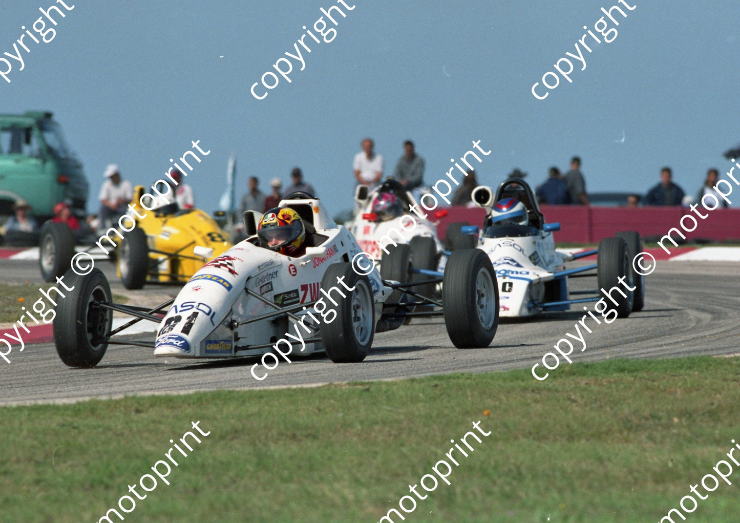 1998 Aldo March FF 61 Jonathan du Toit Migale 96 NOTE CRUMPLED NOSE (Colin Watling Photographic) (2)