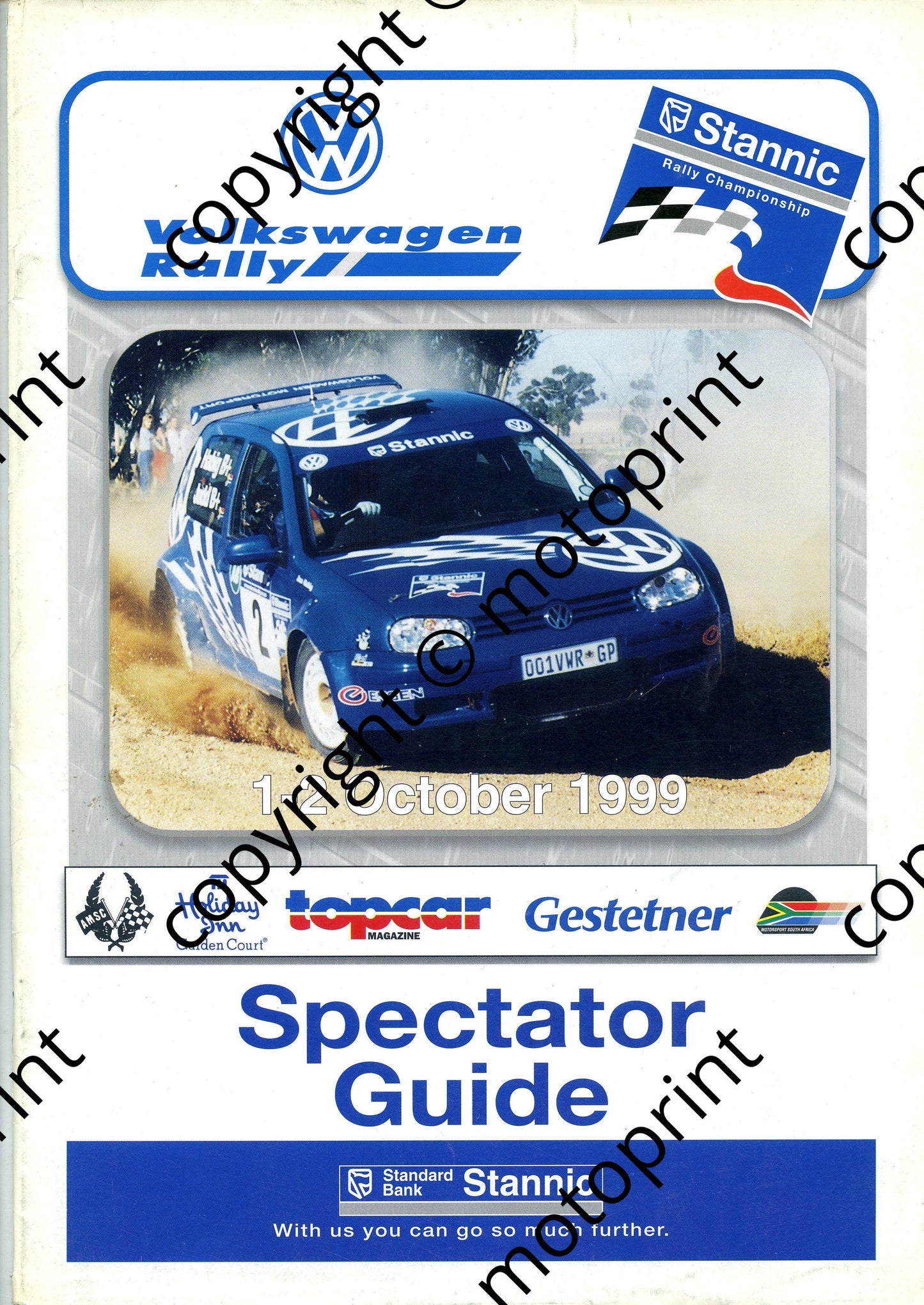1999 Oct VW Rally 1-2 Oct Cover Spectator guide, entry list
