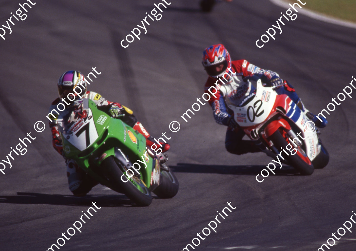 1999 Phakisa MC 7 Shaun Whyte Kazwasaki 2 Greg Dreyer Honda (Watling Photo) (6)