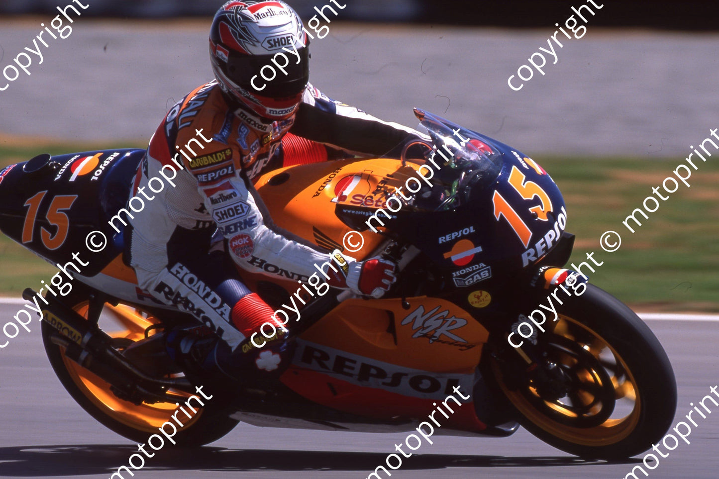 1999 Phakisa SA GP 500 15 Sete GIbernau Honda (Colin Watling Photographic) (3)