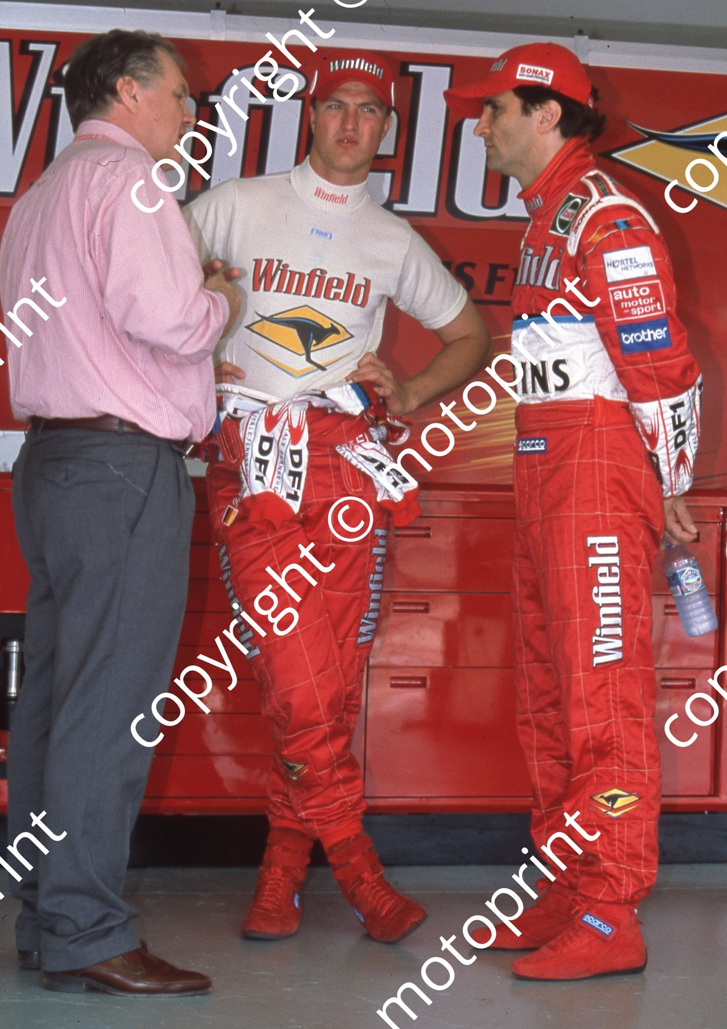 1999 San Marino GP Patrick Head, Ralf Schumacher, Alex Zanardi Williams FW21 (3)