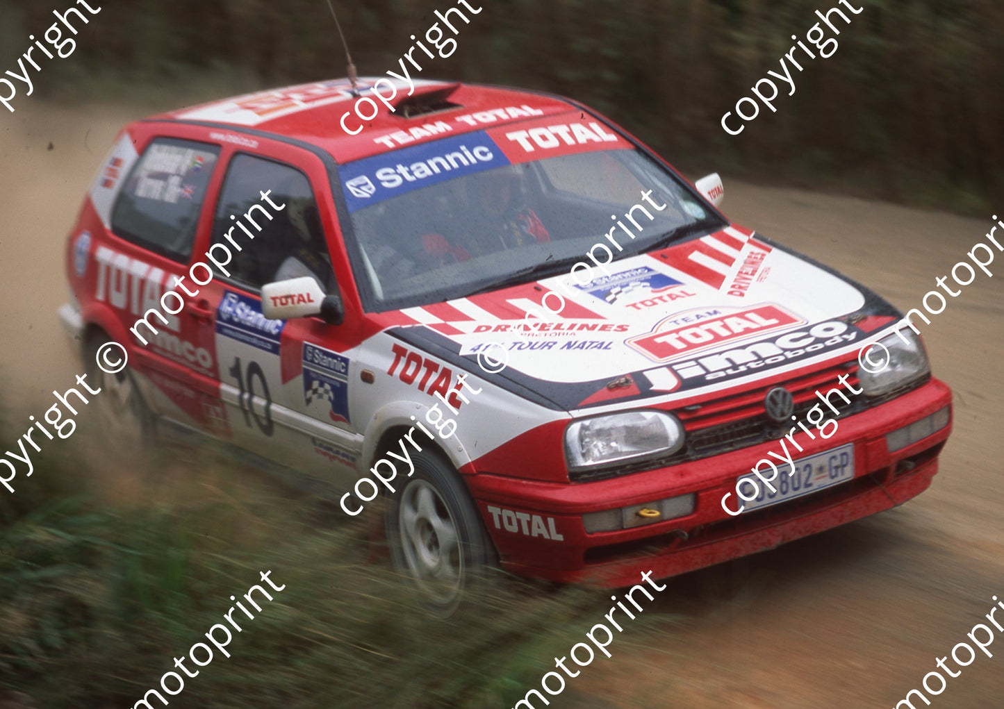 1999 Tour Natal Rally 10 Barry Grobbelaar, Mike Burrows 6th VW (Watling Photographic) (1)