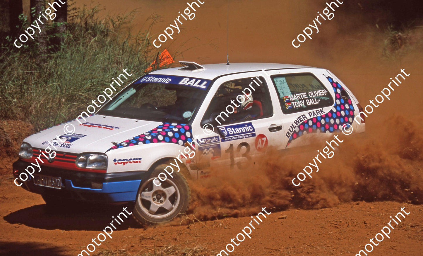1999 Tour Natal Rally 13 Tony Ball Martie Olivier Golf (Watling Photo) (2)