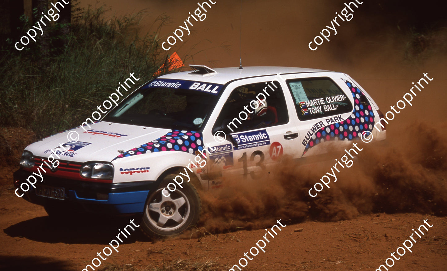 1999 Tour Natal Rally 13 Tony Ball Martie Olivier Golf (Watling Photo) (3)