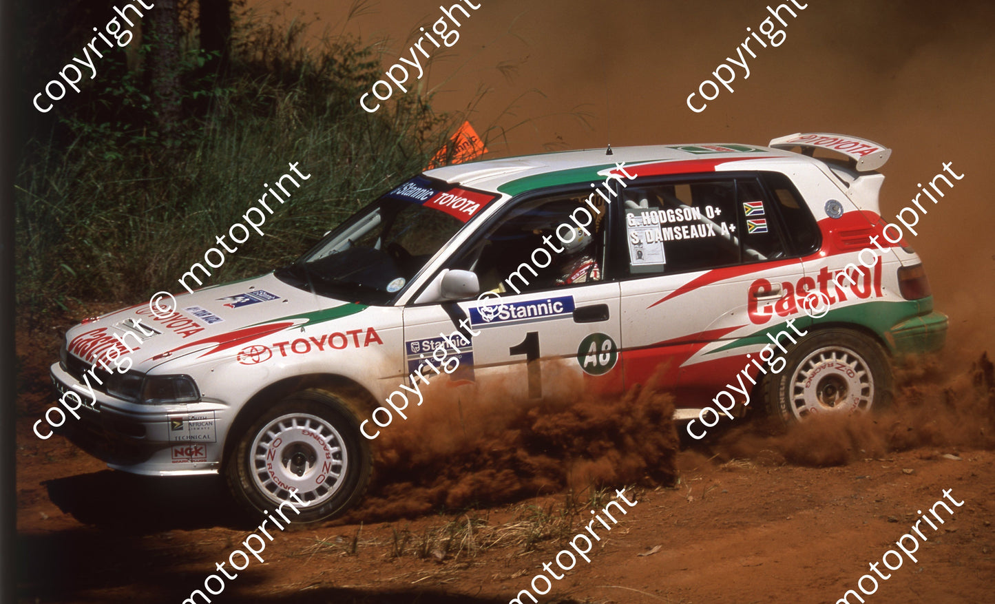 1999 Tour Natal Rally 1 Serge Damseaux, Guy Hodgson Toyota (Watling Photo) (2)