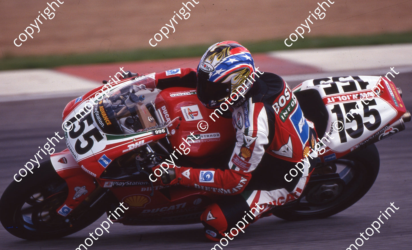 2000 Kya SBK 155 Ben Bostrom Ducati COMPARE HELMETS (Watling Photo) (15)
