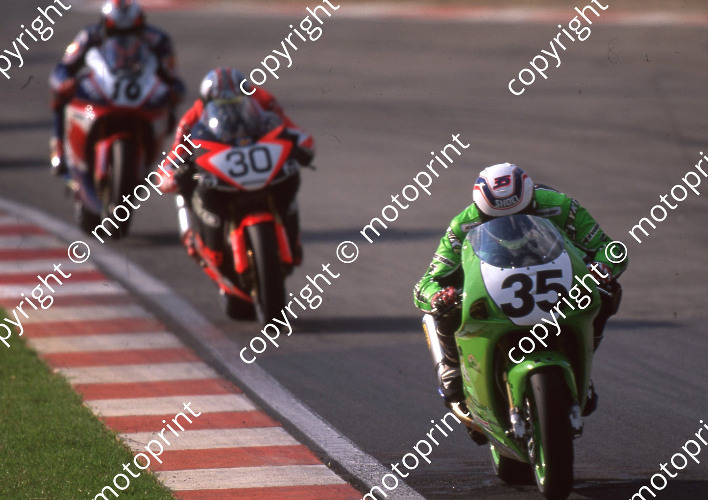 2000 Kya SBK 35 Bussei Kawasaki 30 Antonello Aprilia (Watling Photo)