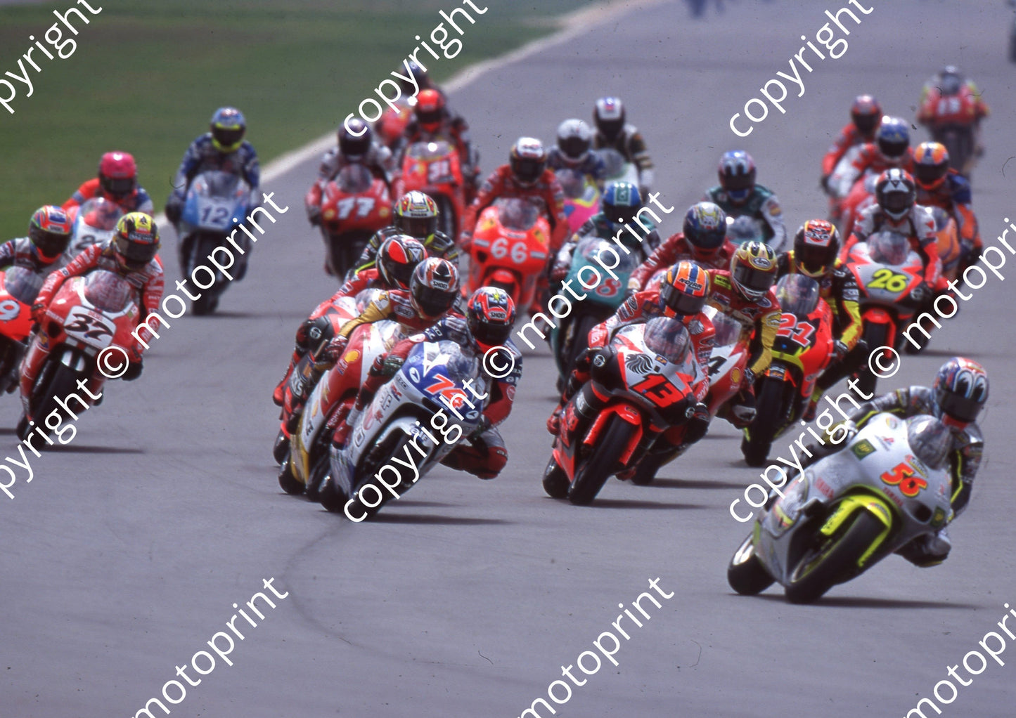 2000 Phakisa SA GP 250 0 21 Battaini 14 West 13 Melandri 56 Nakano 6 Waldmann 19 Jacque 74 Kato 37 Boscoscuro (Watling Photo) (5)