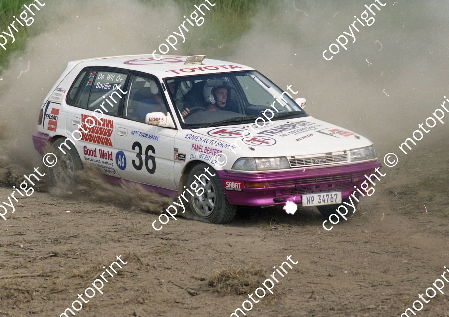 2000 Tour Natal Rally 36 Chris de Wit Shane Saville Toyota (Watling Photo) (2)