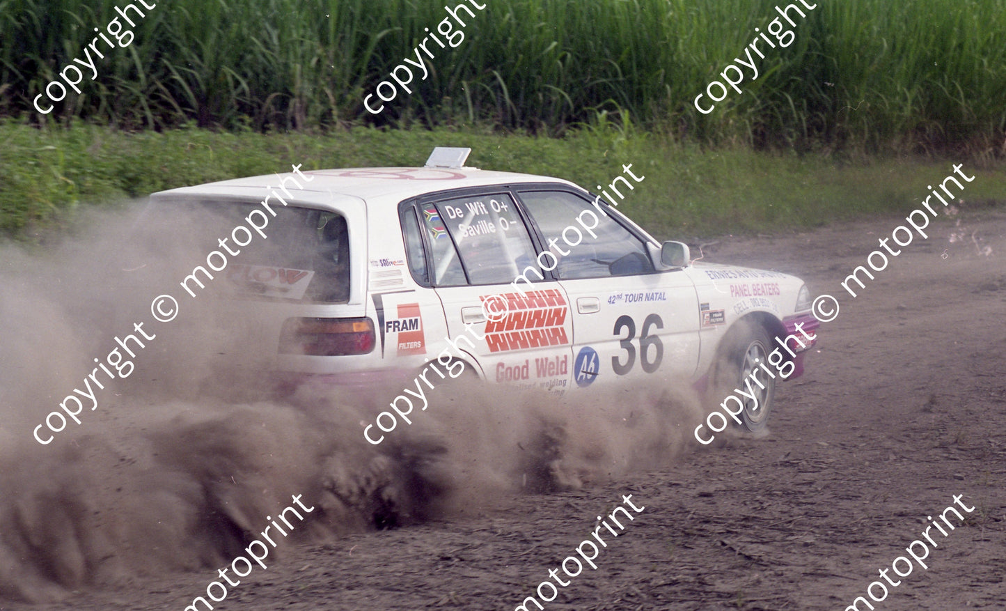 2000 Tour Natal Rally 36 Chris de Wit Shane Saville Toyota (Watling Photo) (5)