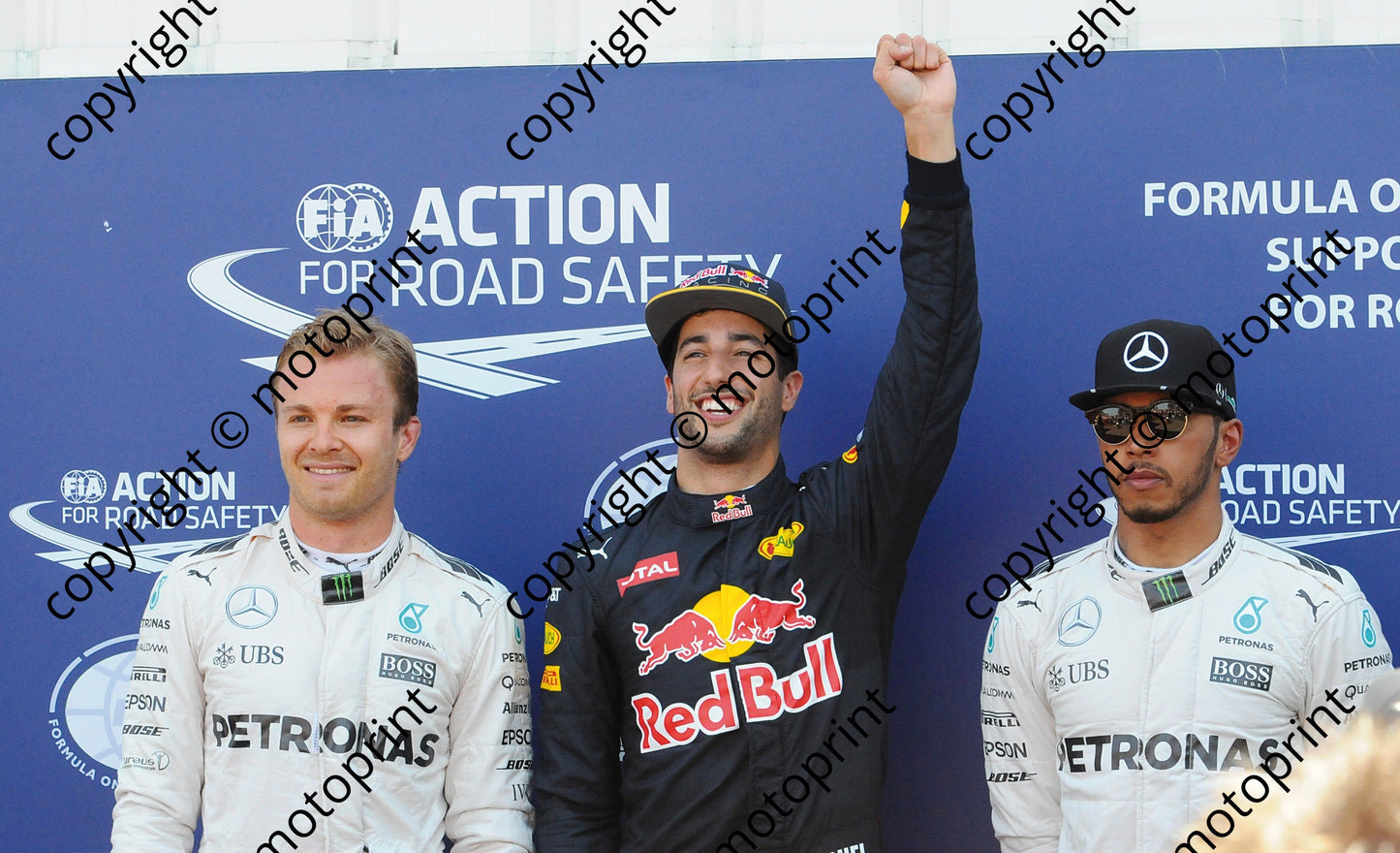 2016 3 Ricciardo centre, Rosberg left, Hamilton right (courtesy Paolo D'Alessio) (24)
