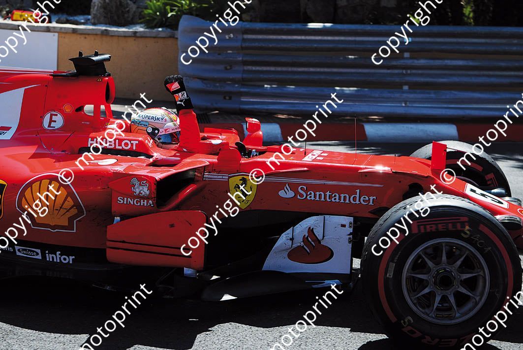 2017 Monaco GP 5 Sebastian Vettel Ferrari (recommended max print size A4 20x30 cm)(thanks Paolo D'Alessio) (56)