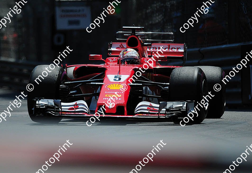 2017 Monaco GP 5 Sebastian Vettel Ferrari (recommended max print size A4 20x30 cm)(thanks Paolo D'Alessio) (60)