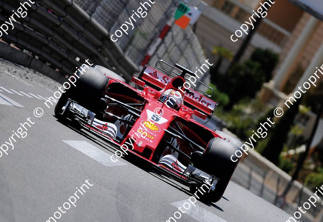 2017 Monaco GP 5 Sebastian Vettel Ferrari (recommended max print size A4 20x30 cm)(thanks Paolo D'Alessio) (61)