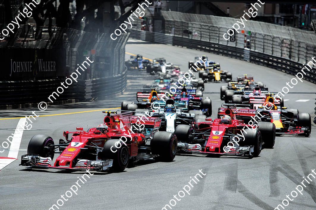 2017 Monaco GP 7 Raikkonen 5 Vettel Ferrari (recommended max print size A4 20x30 cm)(thanks Paolo D'Alessio) (66)