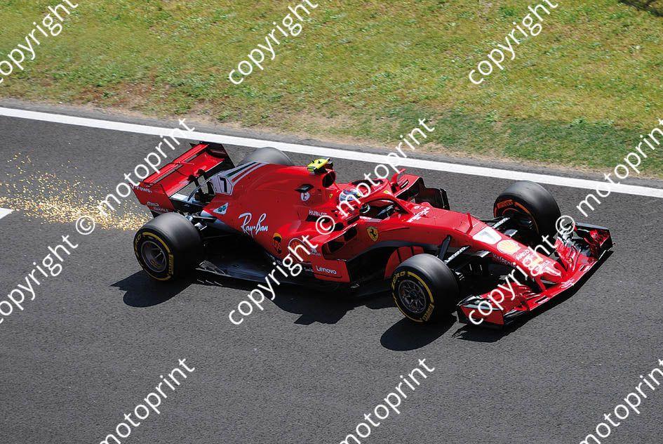 2018 Spanish 7 Kimi Raikkonen Ferrari SF71H (recommended max print size A4 20x30 cm) (2)
