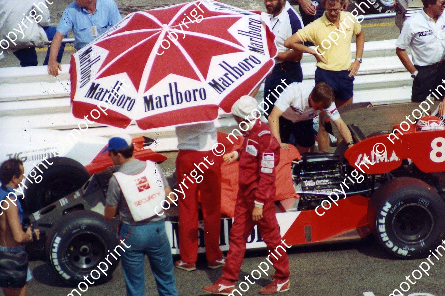 Lauda on grid MP4-2b