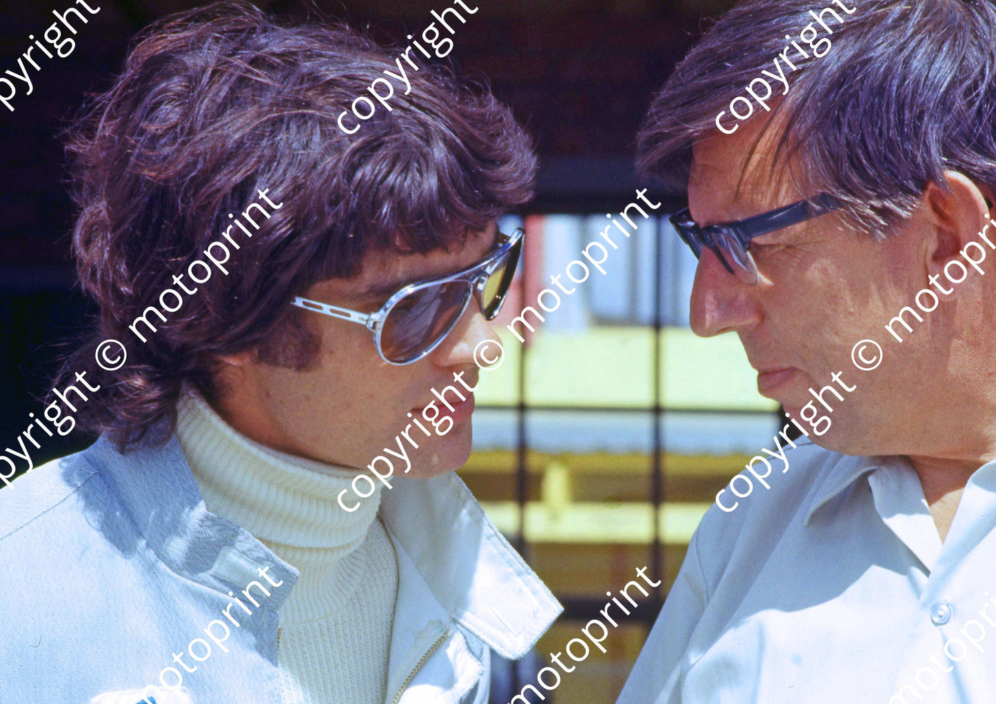 P Cevert and Ken Tyrrell A4