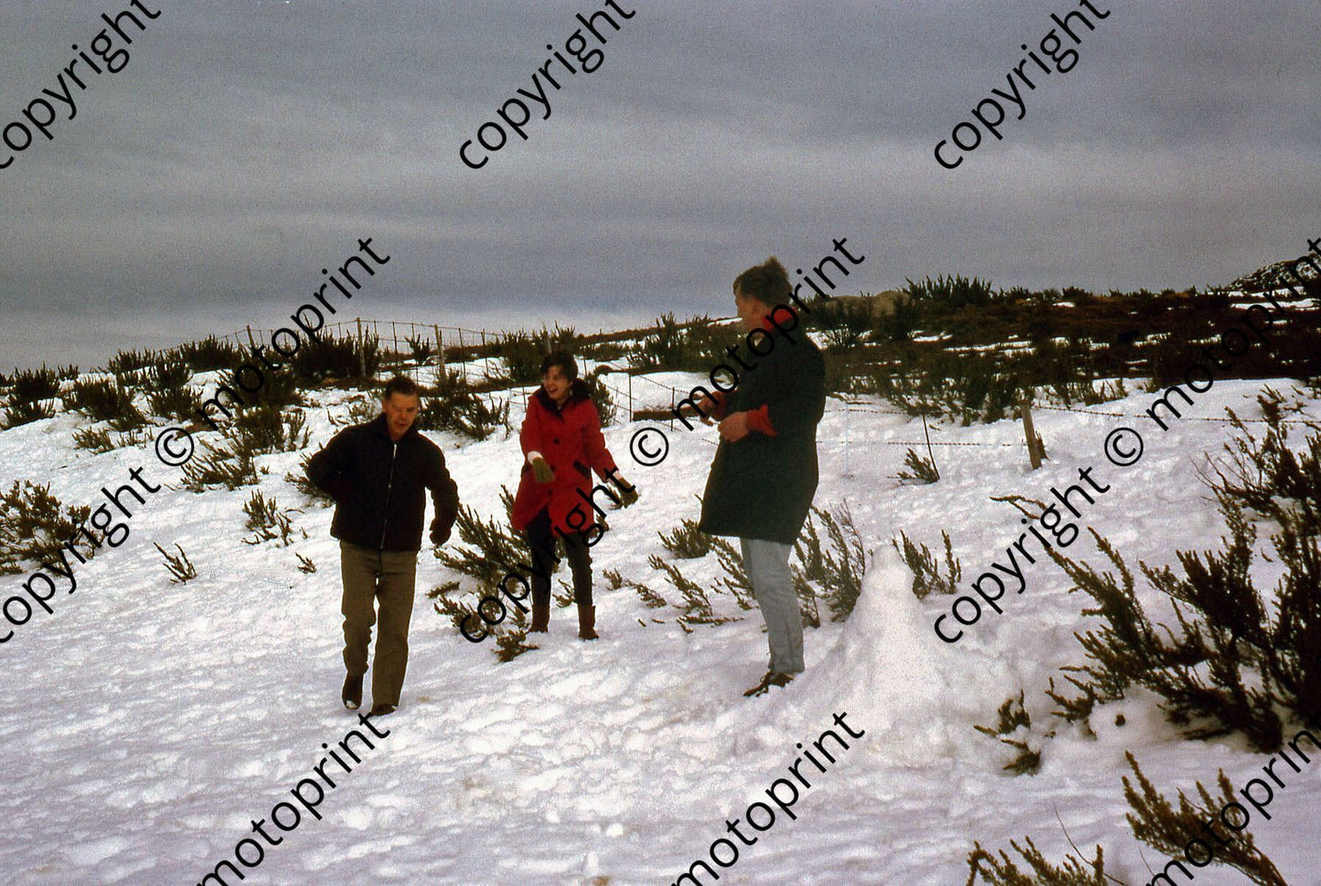 P Katberg snow, Peter, Audrey Frost, Wally Pitt