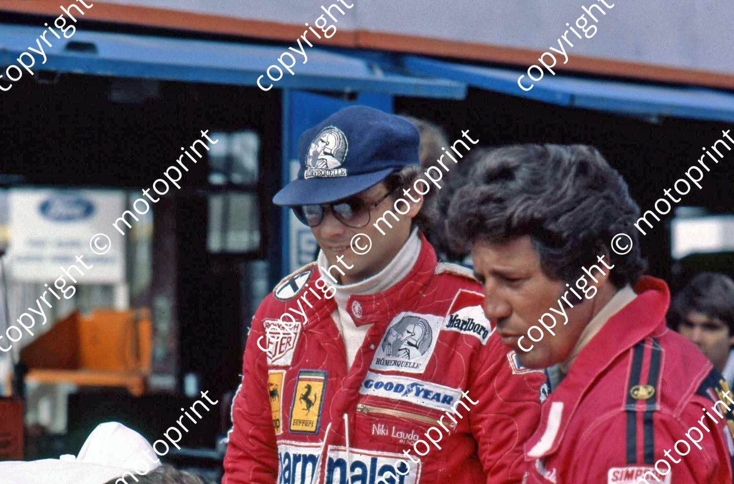 P Lauda and Andretti portrait