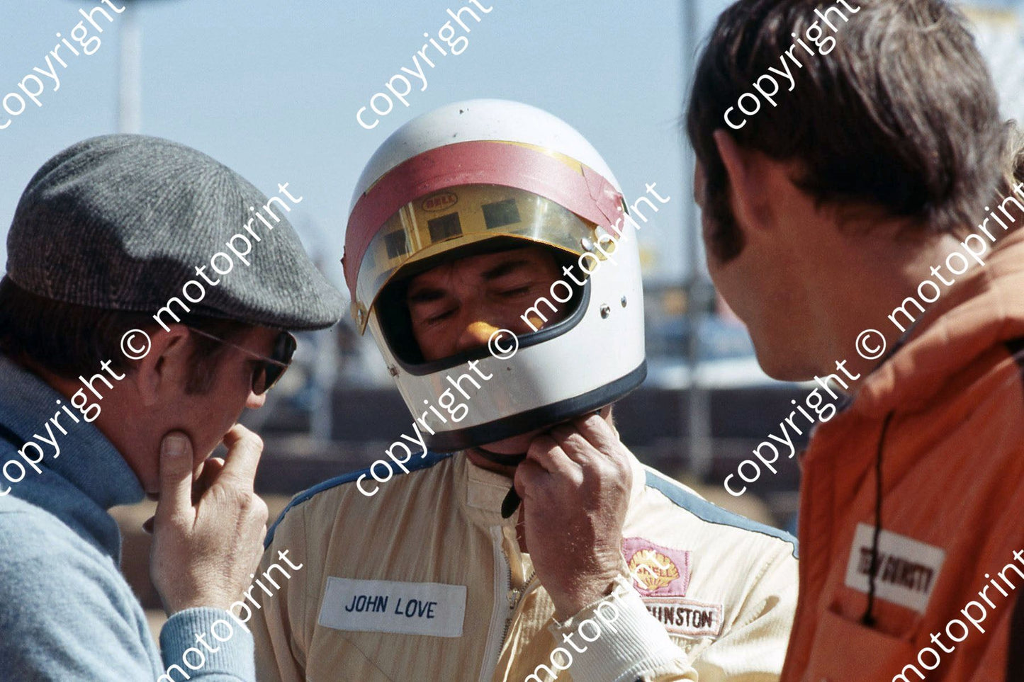 P Love full-face helmet, Gunston man to right son Royce check redone