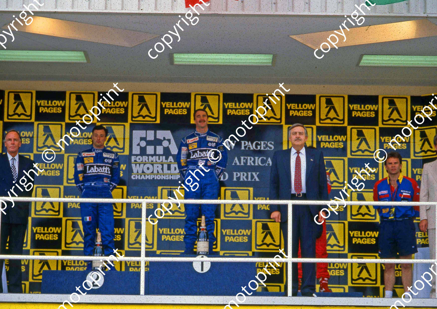 Pik Botha, Nigel Mansell Riccardo Patrese scan A4 (courtesy Roger Swan) 126