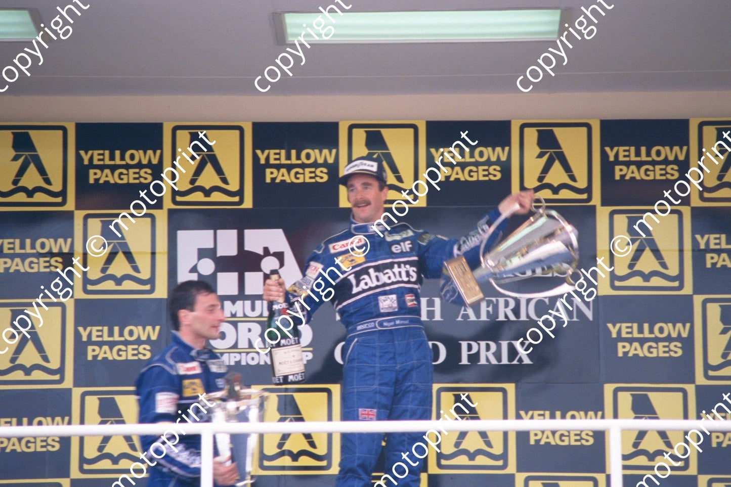 Podium Nigel Mansell, Riccardo Patrese 05653 (courtesy Roger Swan) (1)