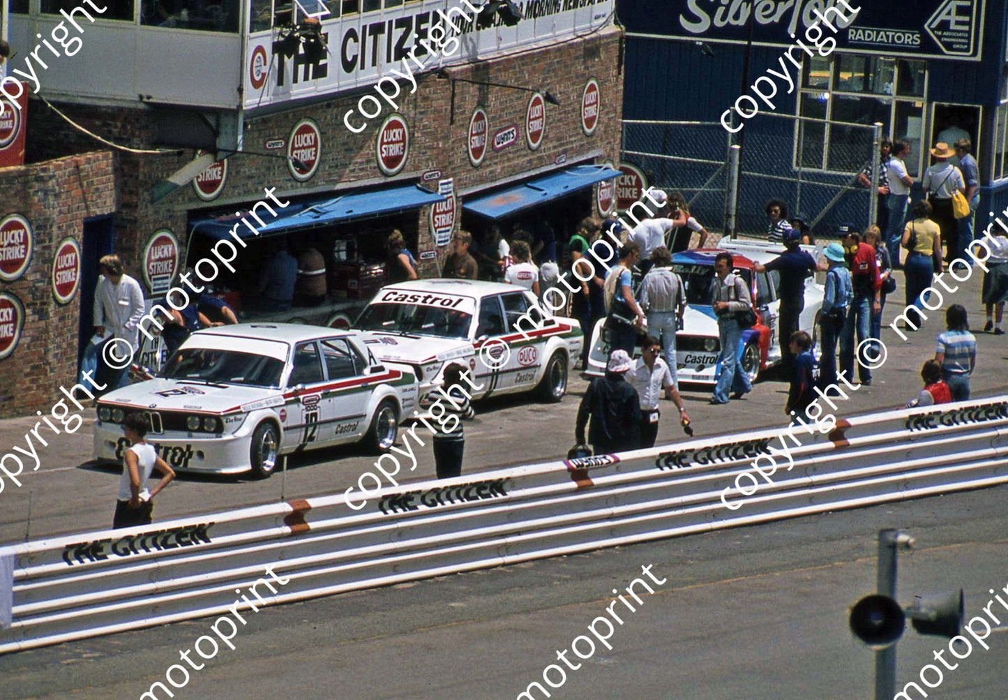 SL (thanks to Stuart Falconer) a 632 1978 Wynns 1000 pits BMW #12 Meyer Nieman_ #11 Hailwood Driver_ #13 Hobbs Keizan
