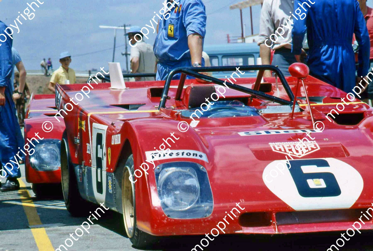 SP 1971 Ferrari 312Ps at scrutiny
