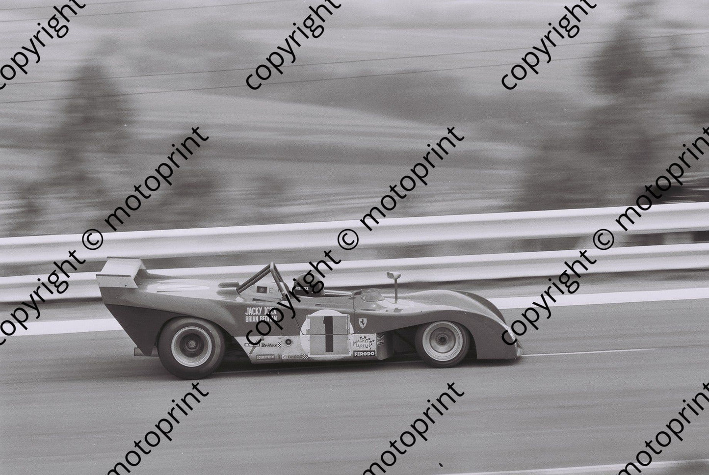 SP 1972 Kyalami 9 hr Ickx (in car) Redman Ferrari 312PB dnf