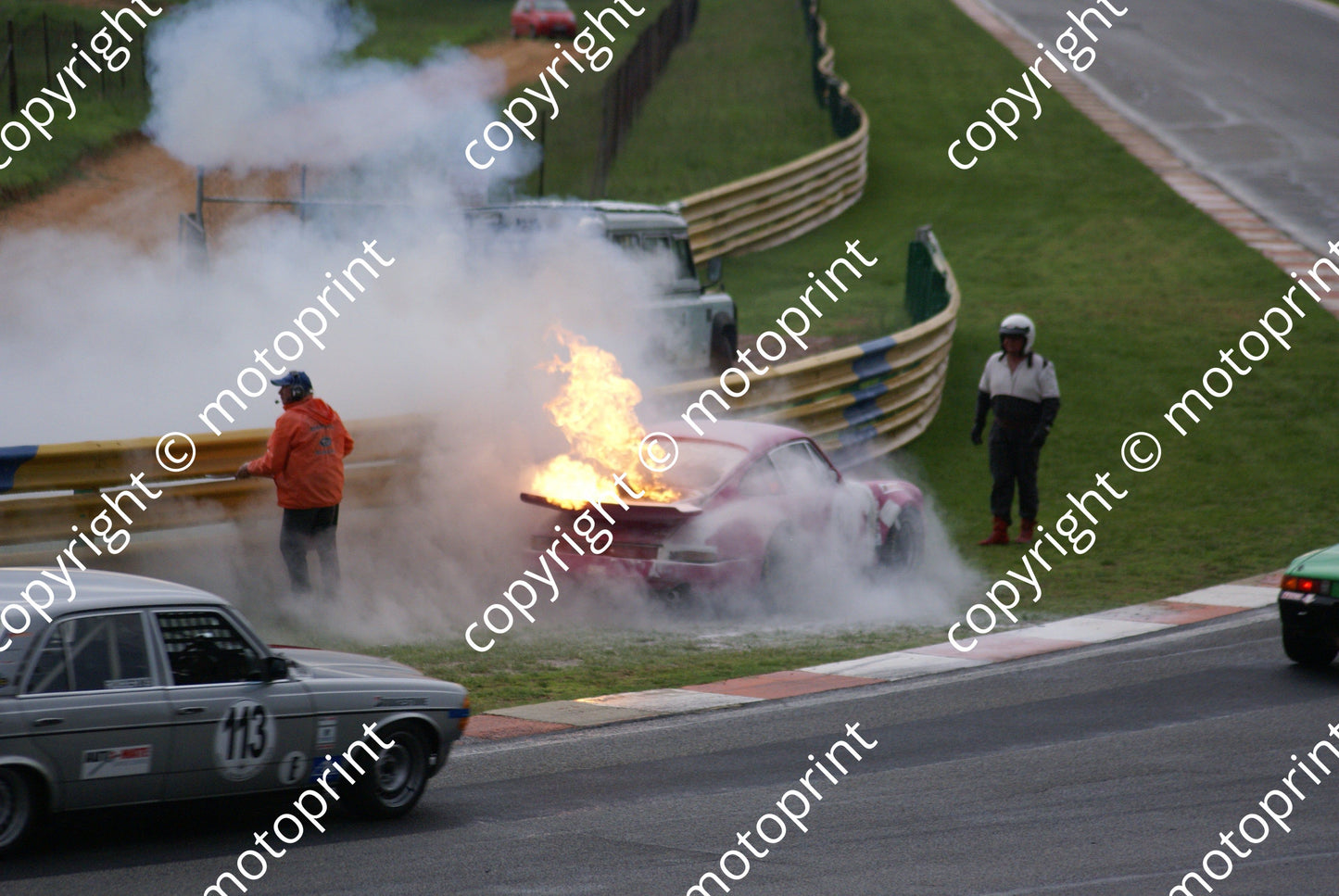 SP Greve Porsche RSR 88 DSC03821 fire race