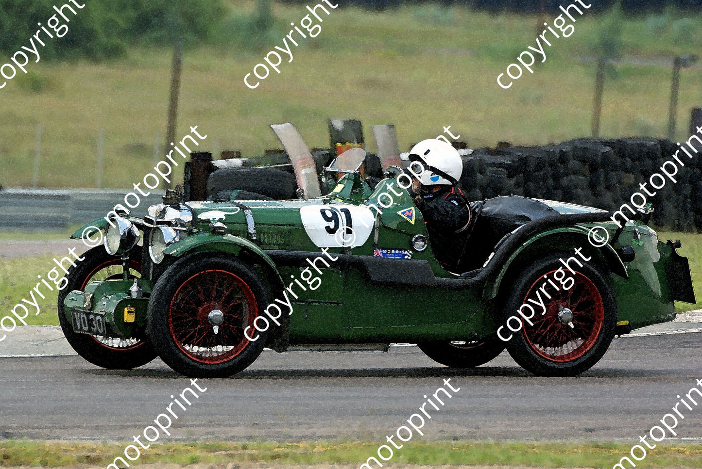 SP MG Midget Barry Foster water colour
