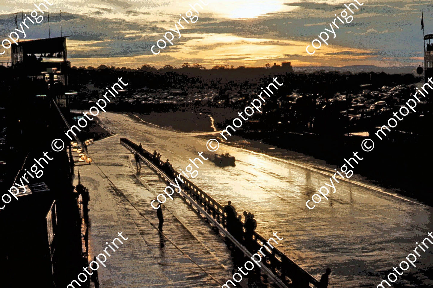 SP Rainsoaked sunset  Porsche 908 poster