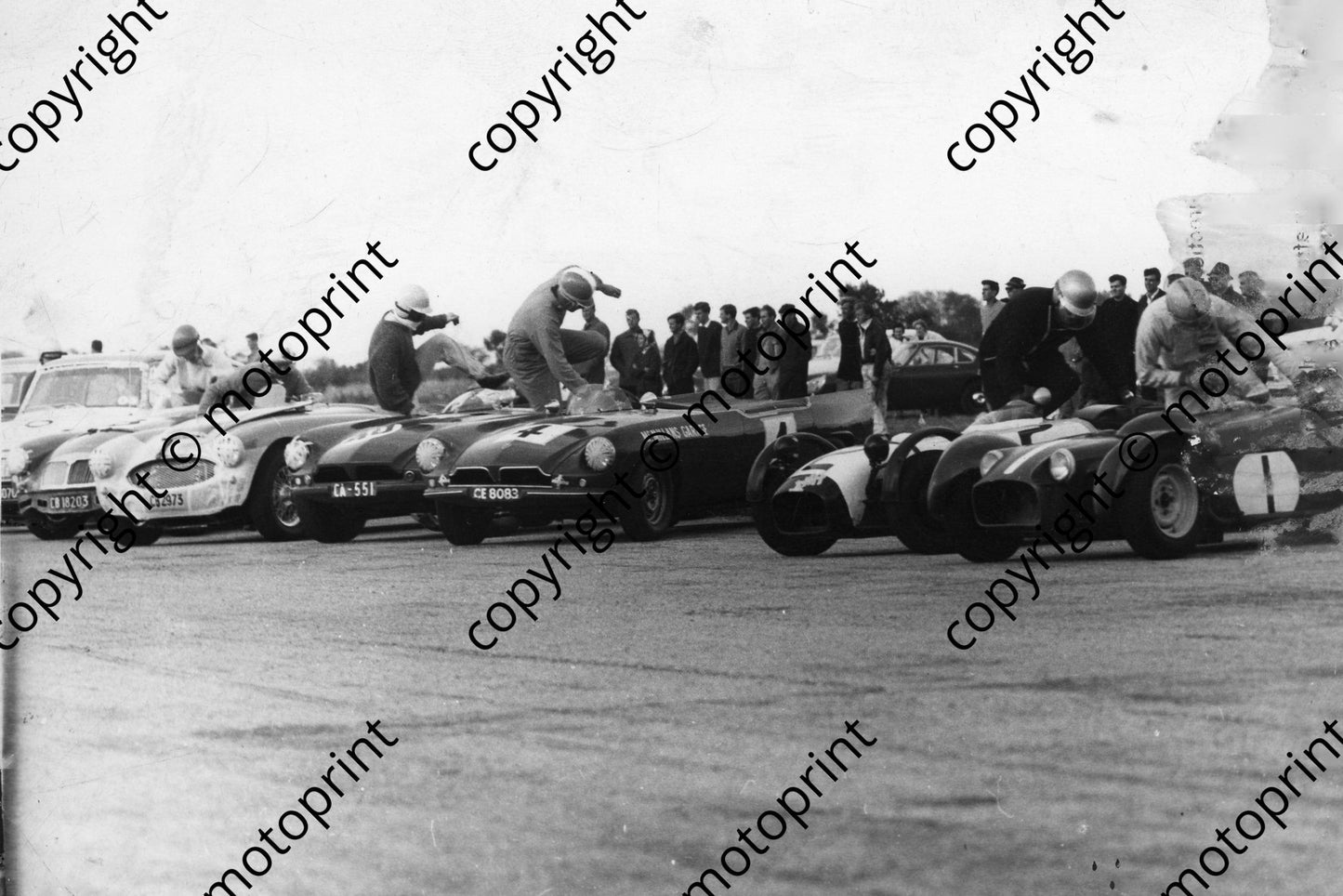 SP 1964 Rowe Lotus 7 #1; Jaap Luyendyk Lotus 7; B Wright Dart; D Joubert Dart; Franz Austin Healey St Albans 1963