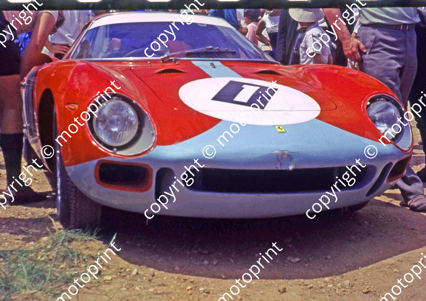 SP (thanks Stuart Falconer) a 094 1964 9hr Ferrari 275LM scanned A4 (20 x 30 size) nose dent Piper Attwood Maranello Concessionaiers colour schemet 015