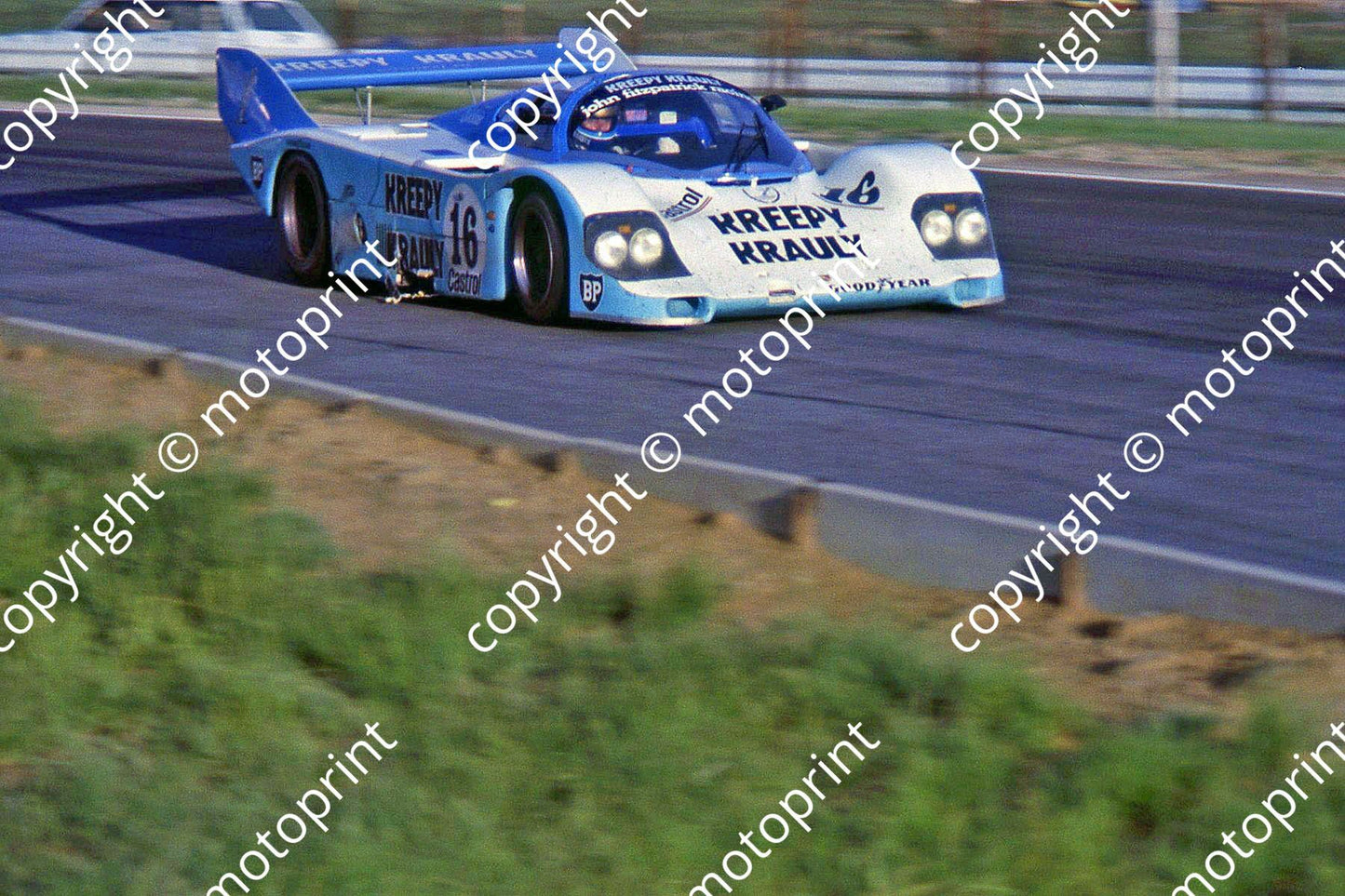 SP (thanks to Stuart Falconer) a 895 83 Castrol 1000 practice Porsche 956 Kreepy Krauly S vd Merwe Duxbury, T Martin note body damage