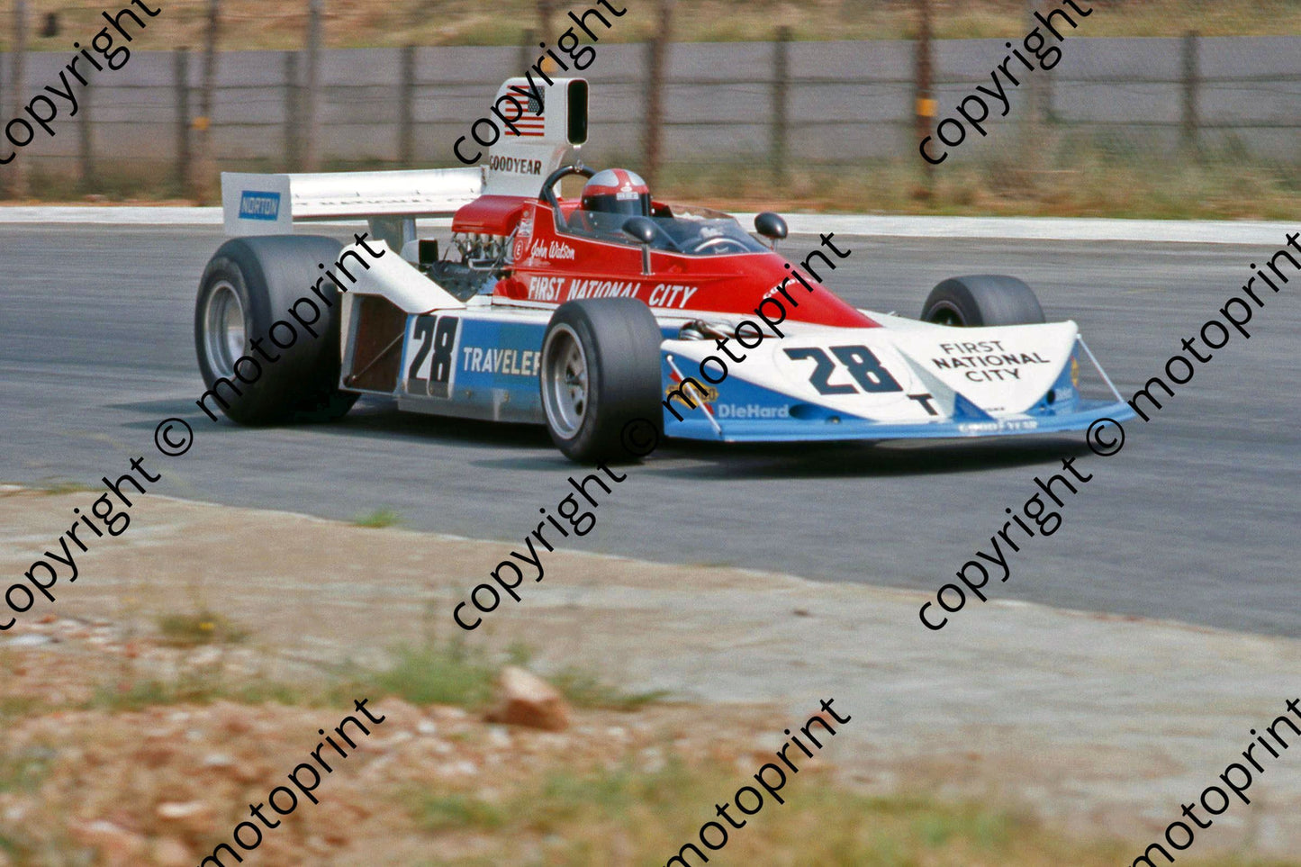 SS 28 Watson Penske PC3 Leeukop this airbox used on Peterson March pit pic