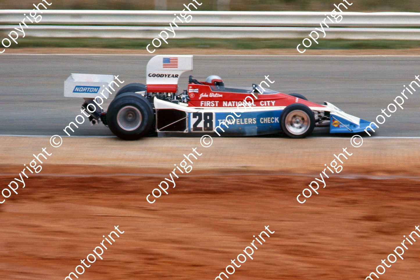 SS 28 Watson Penske PC3 sideview, this airbox used on Peterson March pit pic